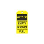 Cylinder Tags - Acetylene Sign